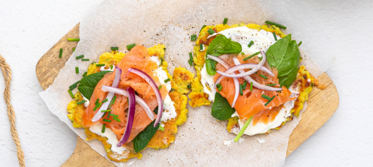 Flammkuchen met gerookte zalm