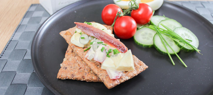 Brosse crackers met boeren eiersalade