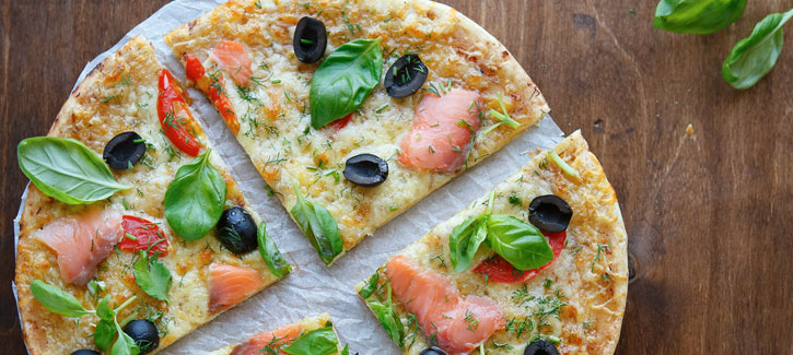 Flammkuchen met zalm