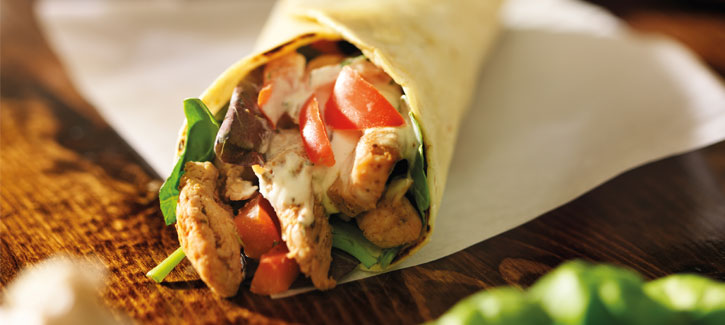 Wrap met pittige kip