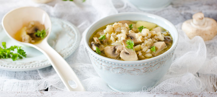Bloemkoolsoep met champignons