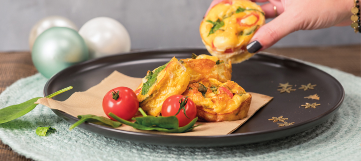 Ei-spinazie muffins