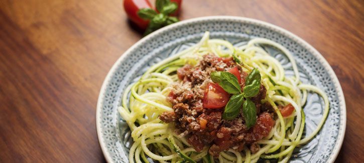 Courgetti bolognese