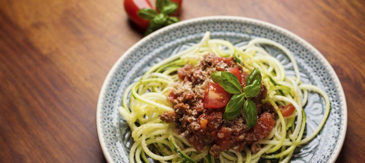 Courgetti bolognese