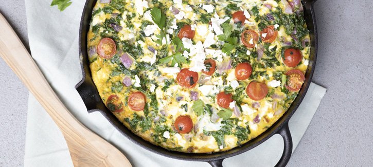 Winterse frittata - koolhydraatarme recepten PowerSlim