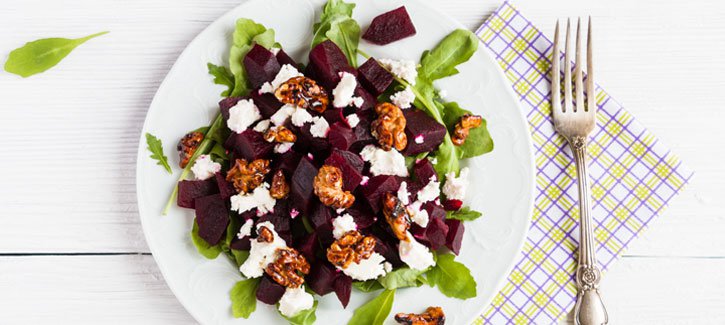 Rode bieten salade - koolhydraatarme recepten PowerSlim