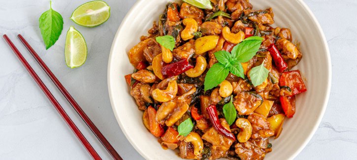 Koolhydraatarme recepten hoofdgerecht kip cashew