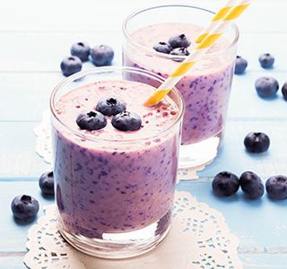 Blauwe bessen smoothie