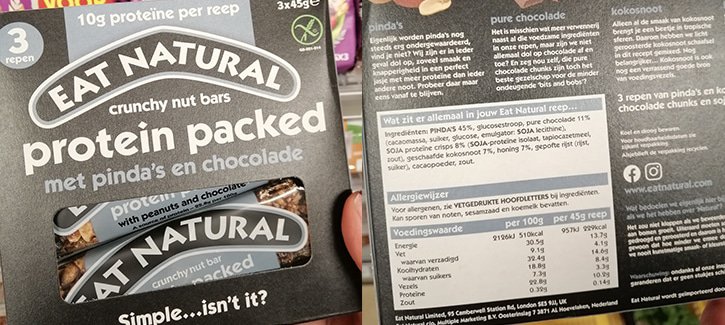 Voedingswaarde eat natural